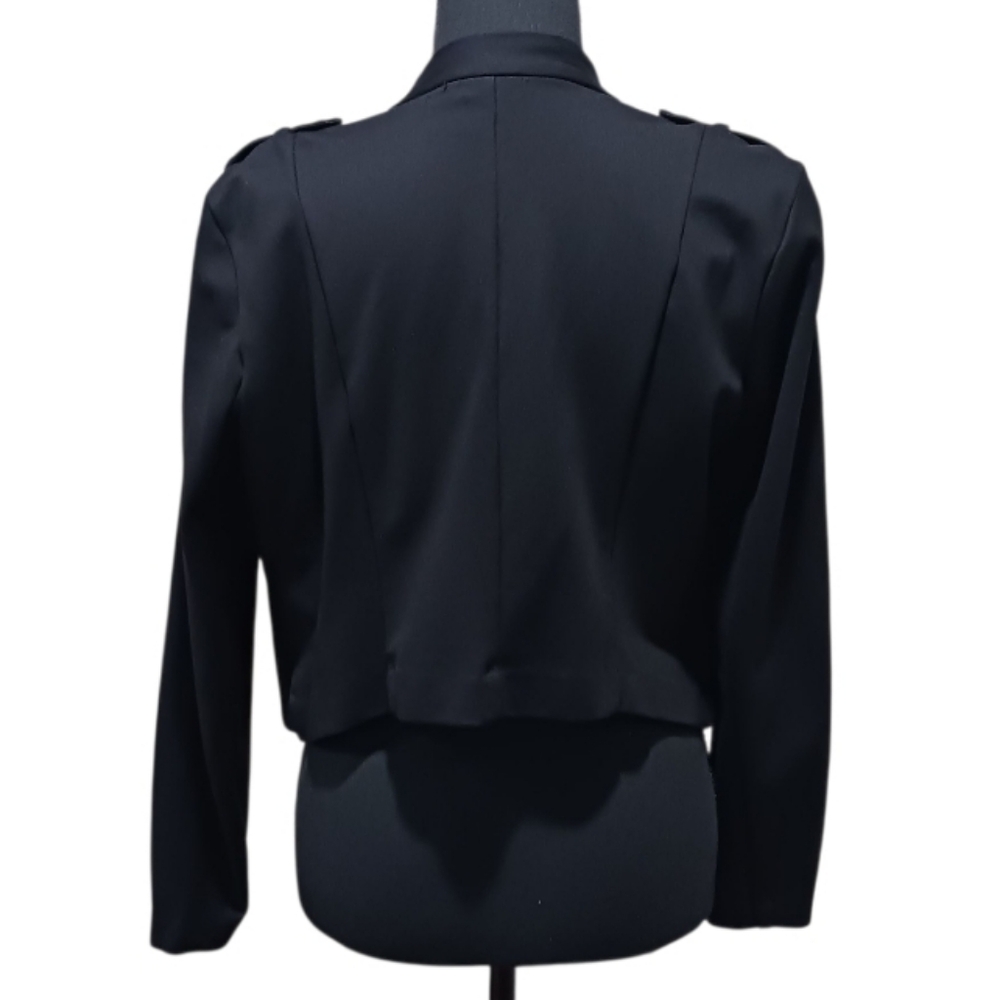 Torrid Zipper Detail Open Front Moto Jacket Streth Ponte - Picture 3 of 10